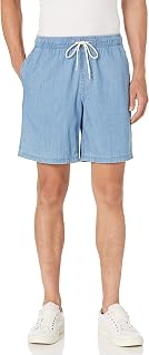 Amazon Essentials Men's 8" Inseam Relaxed-Fit Cotton Drawstring Pull-On Walk Shorts, Summer-Weight