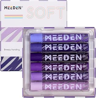 MEEDEN Soft Purple Oil Pastels: 6 Pcs Oil Pastels for Artists Beginners