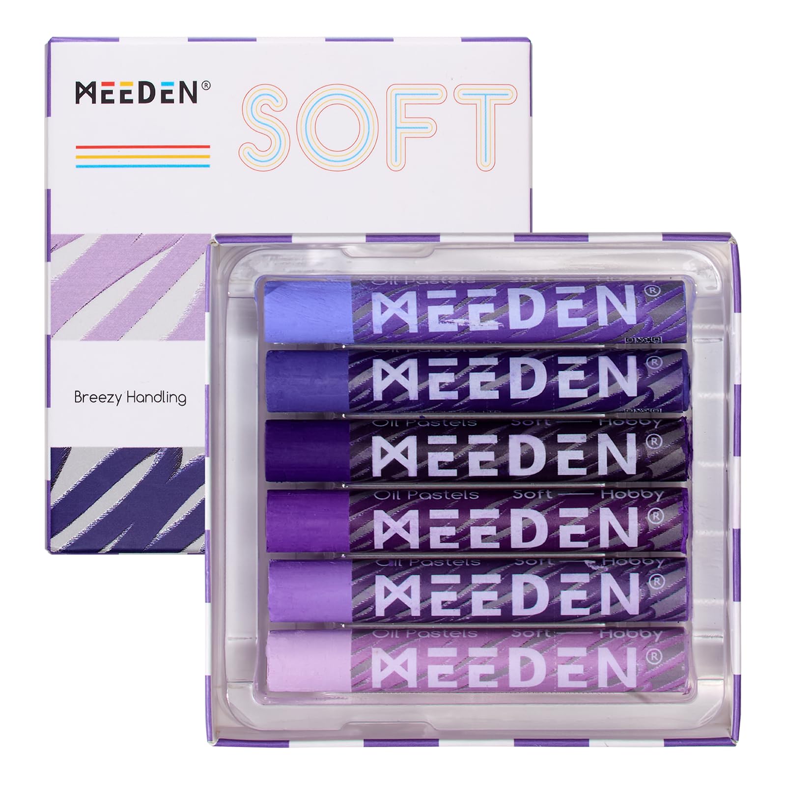 MEEDEN Soft Purple Oil Pastels: 6 Pcs Oil Pastels for Artists Beginners