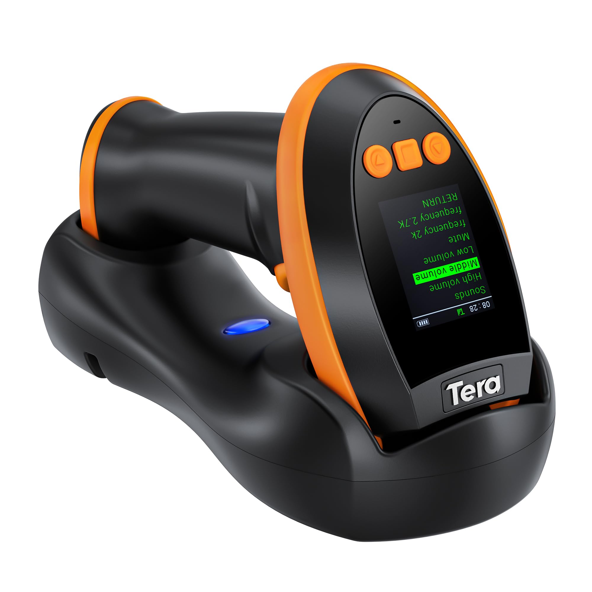 Tera Barcode Scanner Wireless with Screen: Pro Version 1D 2D QR with Setting Key
