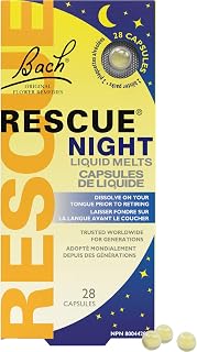 Rescue Remedy Bach RESCUE NIGHT Liquid Melts, Natural Orange Vanilla Flavour, Natural Flower Essence, Quick-Dissolve, Gluten and Sugar-Free, Non-Alcohol, 28 Count (Pack of 1)