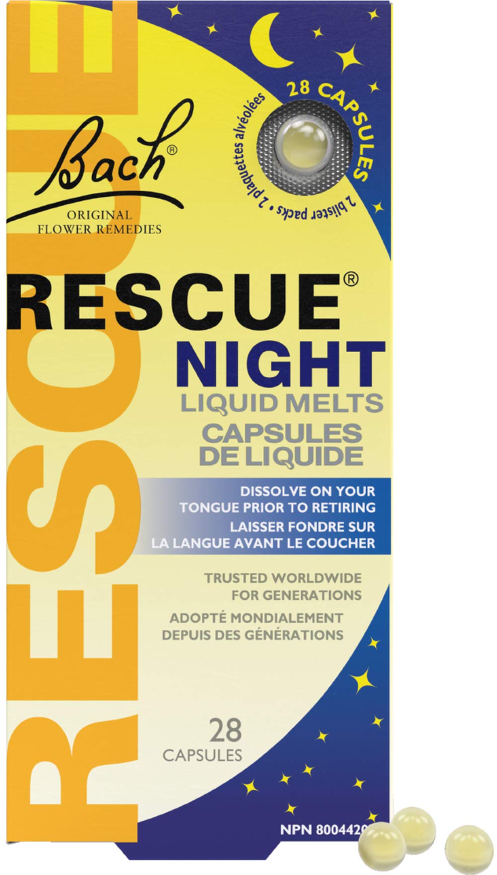 Rescue Remedy Bach RESCUE NIGHT Liquid Melts, Natural Orange Vanilla Flavour, Na