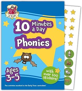 10 Minutes a Day Phonics for Ages 3-5 (with over 100 stickers) (CGP Reception Activity Books and Cards)