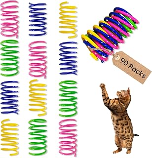 Cat Toys for Indoor Cats, 90 Pack Interactive Cat Spring Toys