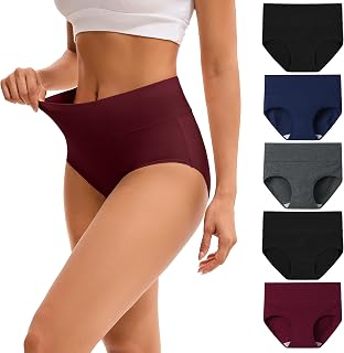 INNERSY Women's Cotton High Elastic Underwear Soft Pack of 5