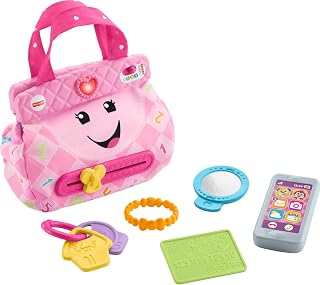 Fisher-Price Laugh & Learn Toy My Smart Purse | Pretend Purse, Lights & Learning Songs, 5 Accessories, Baby & Toddler Toy, Infants Ages 6+ Months​ (Amazon Exclusive)