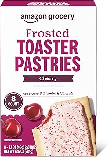 Amazon Grocery, Frosted Toaster Pastries, Cherry, 13.5 Oz, 8 Ct