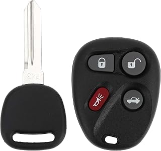 X AUTOHAUX 315MHz L2C0005T Keyless Entry Remote Ignition Transponder Key Fob for Cadillac CTS 2003-2007 48 Chip 4 Buttons