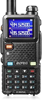 BAOFENG UV-5RM Plus 10W Amateur Radio, Dual Band VHF/UHF Two-Way Radio | Long Range Rechargeable Walkie Talkies, FM Airband Radio Receiver, 2500mAh battery, Frequency Copy