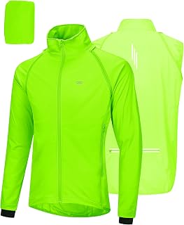 33,000ft Men's Packable Cycling Jacket Waterproof Running Vest Outerwear
