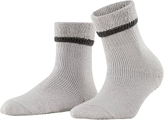 FALKE Women Cuddle Pads Socks Slippers Rubber Sole Non Slip Best Grip Thick Comfortable Warm Inner Padded Breathable Thermoregulating Anti-Odor Cotton Virgin Wool 1 Pair