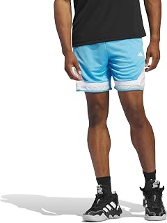 adidas Mens Pro Block Shorts Basketball Casual Bottoms Casual Moisture Wicking - Red