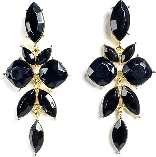 Black White Earrings for Women Teen Gifts Dangle Drop Fashion Geometric Statement Jewelry