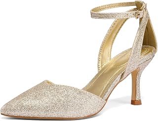 mysoft Women's Closed Toe Kitten Heels Comfortable Dress Pumps Shoes