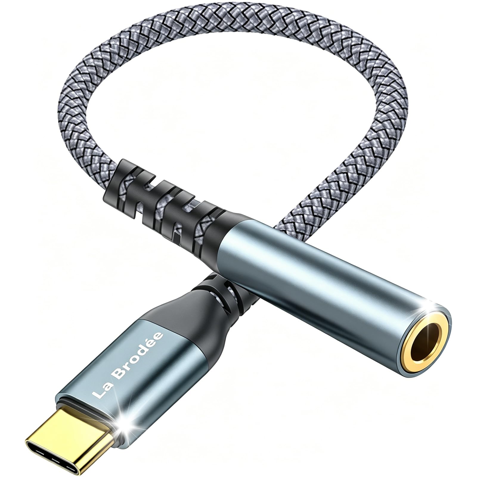 La Brodée USB C to 3.5mm Jack,Type C to 3.5mm Headphone Aux to USBC Adapter | Hi