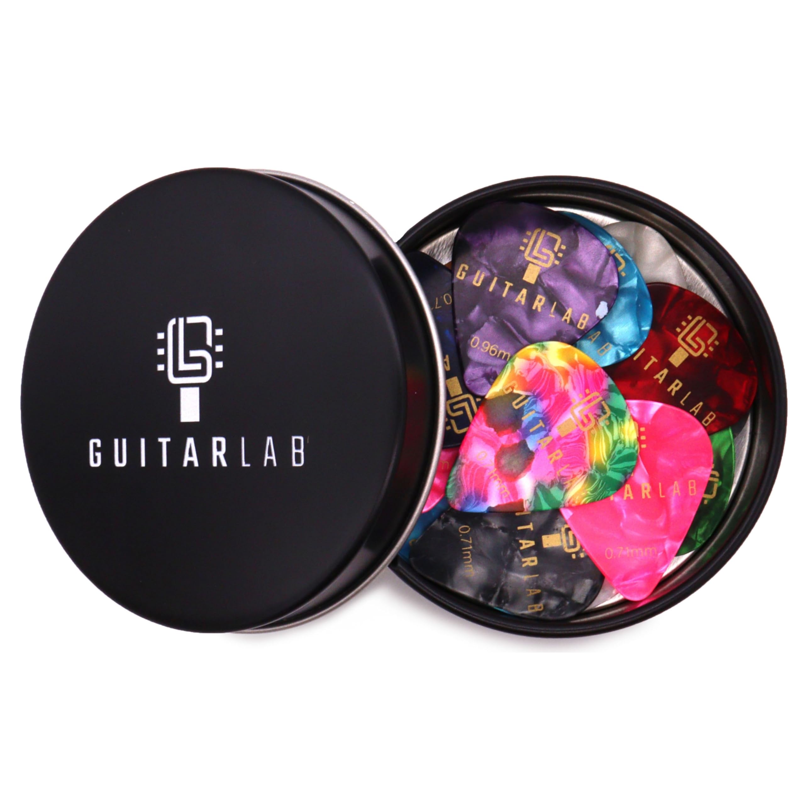 Guitar Lab Electric and Acoustic Guitar Picks - Set of 18 in Box