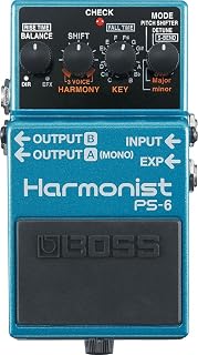 BOSS PS-6 Harmonist Guitar Pedal, Blue | Packs four distinct pitch-shifting and harmony effects into a single stompbox