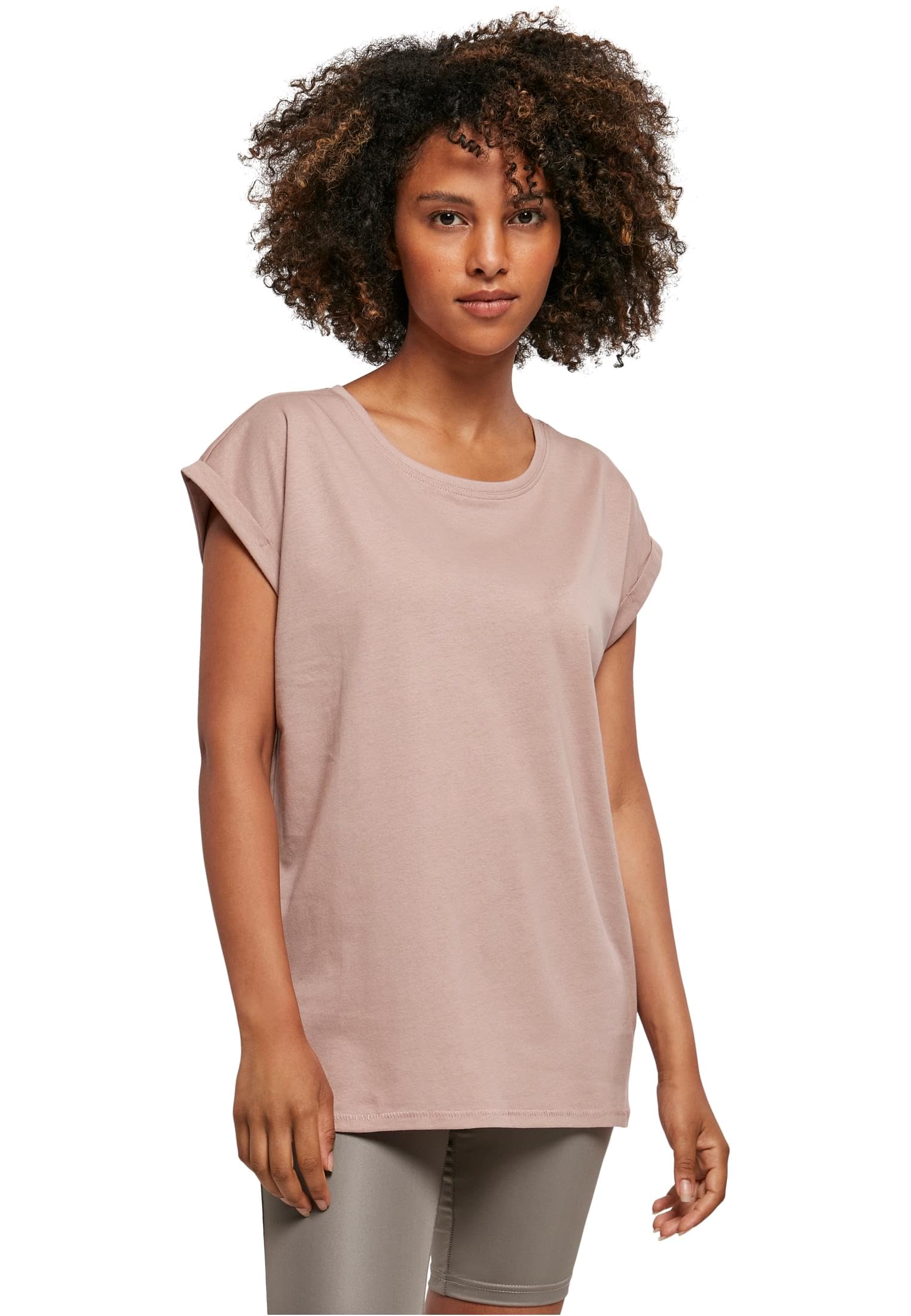 Build Your Brand Women's Ladies Extended Shoulder Tee T-Shirt