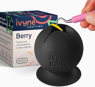 iVyne Berry Suctioned Vinyl Weeding Scrap Collector &amp; Holder for Weeding Tools for Vinyl - Black