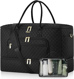 Travel Duffle Bag, Wide Open Large Weekender Bag Overnight Bags for Women | Top Opening, Large Hospital Bag with Wet Pocket, Carry-On Luggage Airline Approved, Travel Tote Bag with Shoe Compartment