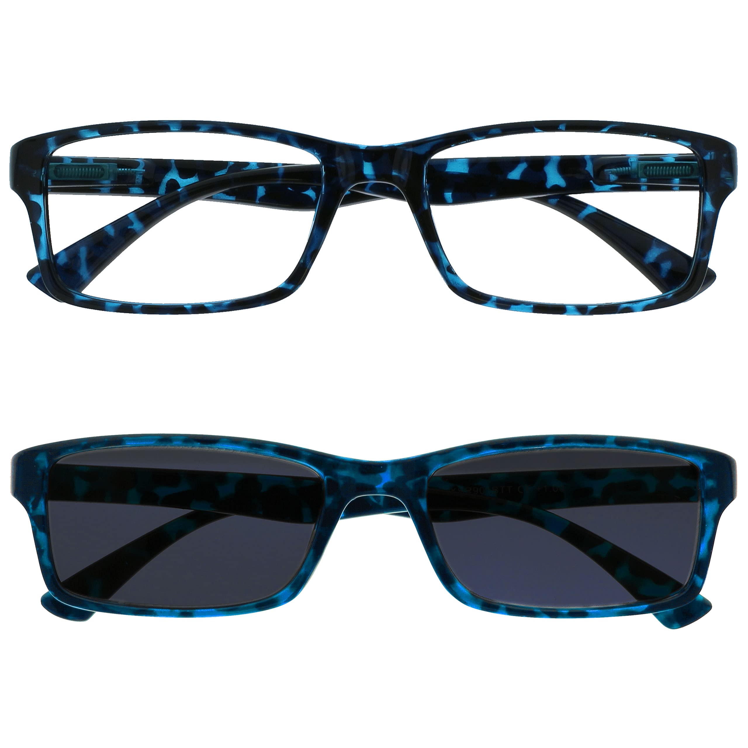 OPULIZE Uvsr2092Bl Blue Turtle Readers Matching with Sun Reader Value Pack for M