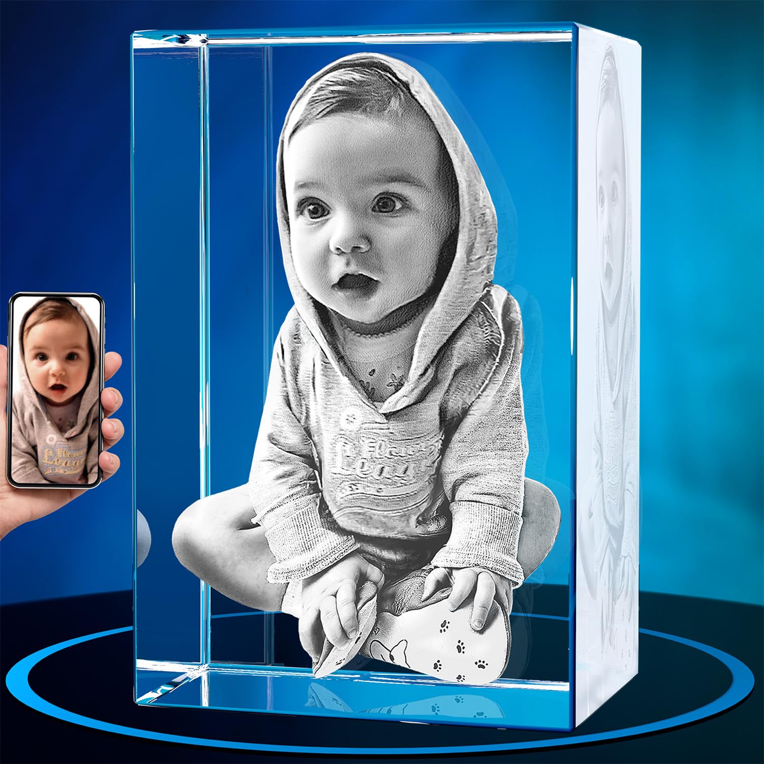 ArtPix 3D Crystal Photo, Personalized Gifts for Women, Wife, Mom, Her, Him, Men,