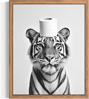 Wall Art Print Poster for Bathroom Tiger Pattern Home Decor Home Decor Bathroom Art Gallery 9b (Tiger, 11 x 14 Inches,No Frame)