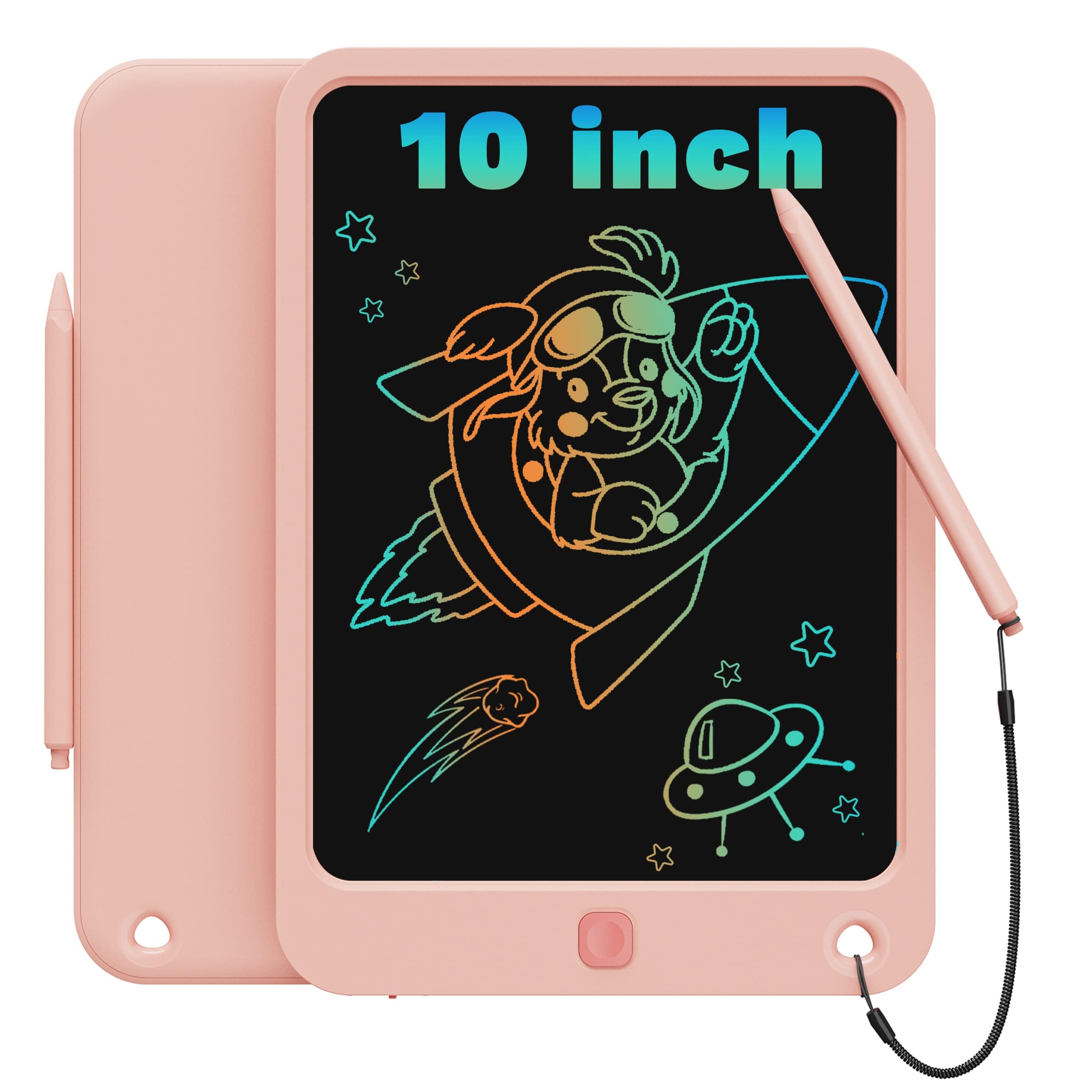 TEKFUN LCD Writing Tablet Kids Toys, 10 inch Colorful Doodle Drawing Board Drawi