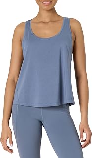Amazon Essentials Womens Active Soft Cotton Racerback Relaxed Fit Yoga Workout Tank with Drop Armholes