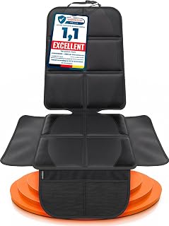 LIONSTRONG® Car Seat Protector [ISOFIX COMPATIBLE] - black | Water-repellent Car Seat Protector Polyester - Seat Protector - Car Child Seat Protector - Universally Compatible