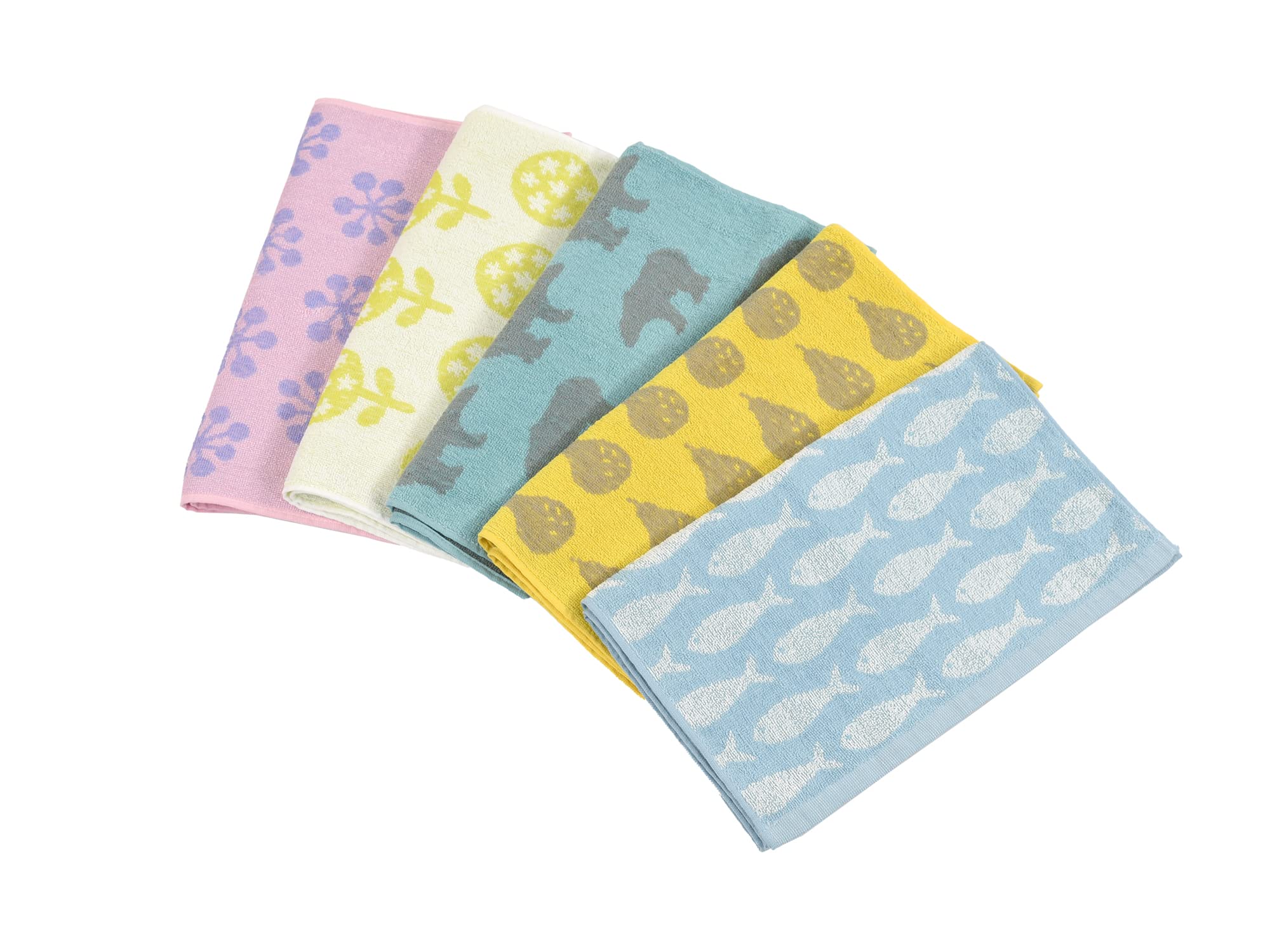 Kosugizen SV-2317-5 Face Towel, Maimichi Nordic Style, Keatos, 5 Colors (5 Patte