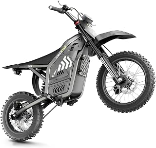 Windone RS5 Electric Dirt Bike for Teens &amp; Adults (13+), Up to 37 MPH | 45 Miles Range, 2200W Peak Motor, 14"/12" Off-Road Tires, Hydraulic Suspension, 3-Speed Modes Electric Motorcycle