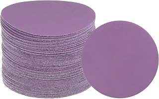 Generic 50 Pcs 3 Inch 800 Grit Aluminum Oxide Orbital Sanding Discs for Dry Wet Polishing for Metal, Woodworking, Drywall