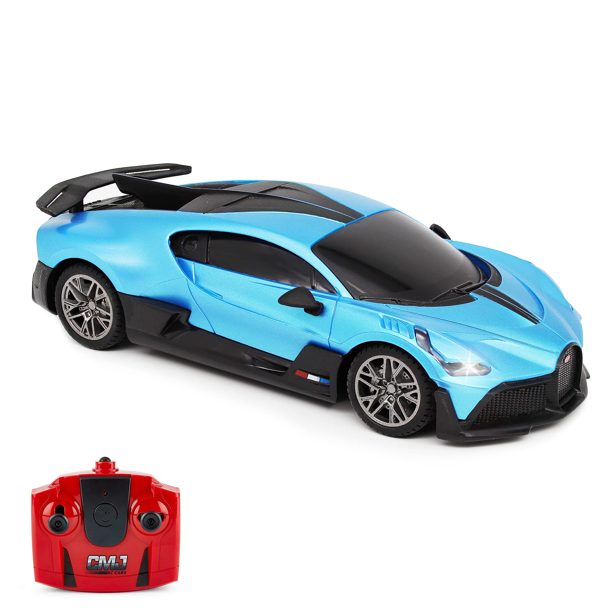 CMJ RC Cars Bugatti Divo Blue Remote control Radio Car 1:24 Officially Licensed 