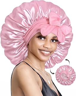 Bonnet Queen Silk Bonnet for Sleeping, Satin Sleep Cap for Men and Women, Bonnet for Curly, Straight Hair, Silk Bonnet with Wide Elastic Band