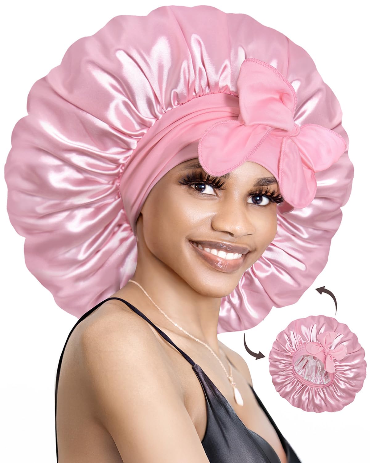 Bonnet Queen Silk Bonnet for Sleeping, Satin Sleep Cap for Men and Women, Bonnet
