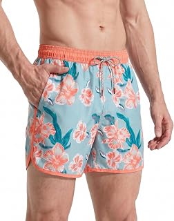 maamgic Men's Vintage Swim Shorts - Men's Quick Dry Bermuda Swimsuit