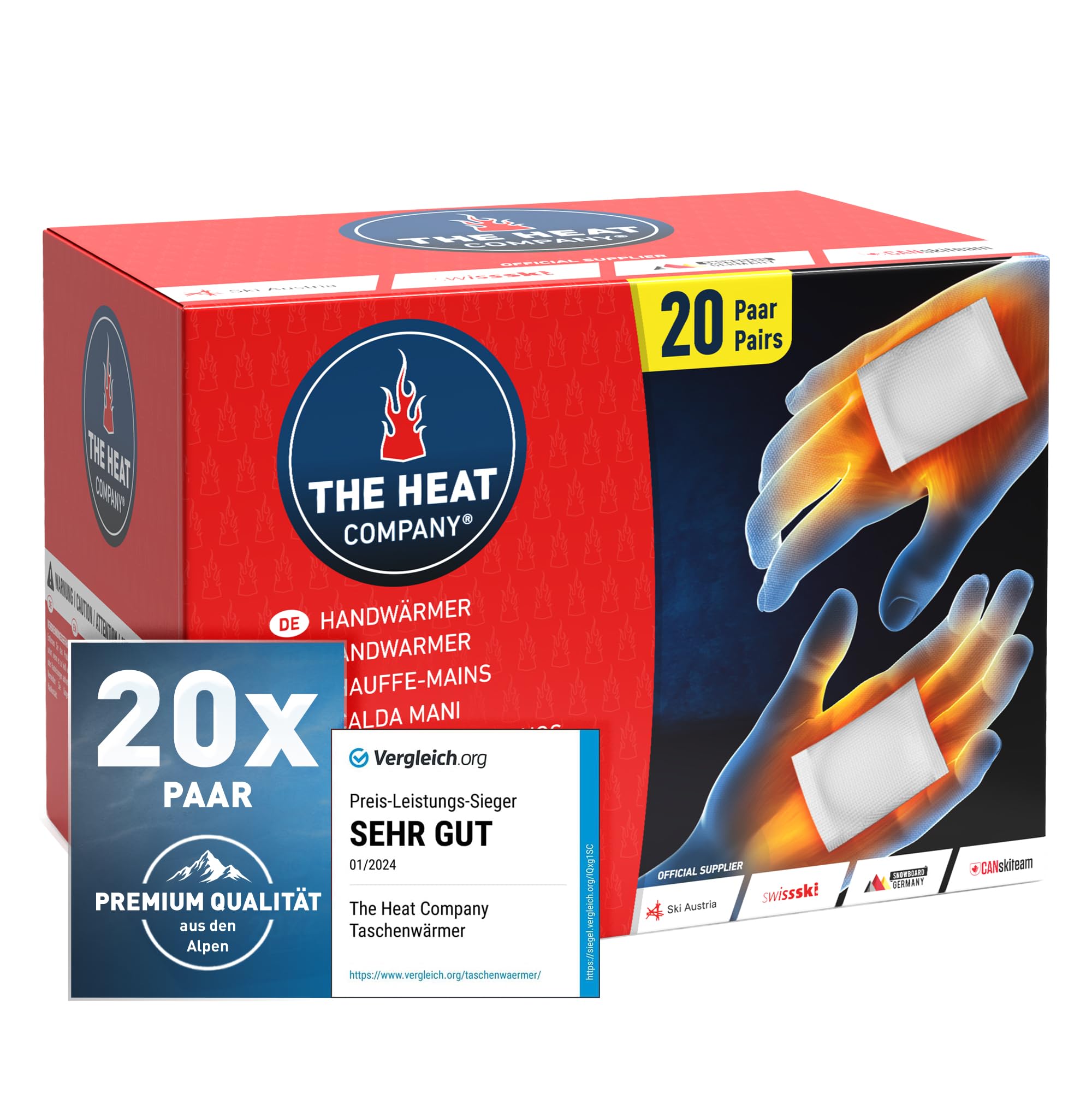 THE HEAT COMPANY Handwärmer - 12 Stunden warme Hände - EXTRA WARM