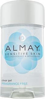 Almay Clear Gel Deodorant and Antiperspirant, Fragrance Free, 2.25 oz | Gentle and hypoallergenic antiperspirant deodorant for sensitive skin. Dermatologist tested. Fragrance free.