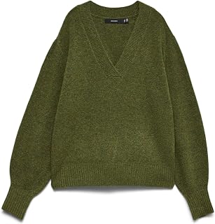 VERO Moda Women's Vmboom LS V-Neck Pullover Noos Vmboom LS V-Neck Pullover Noos (Pack of 1)