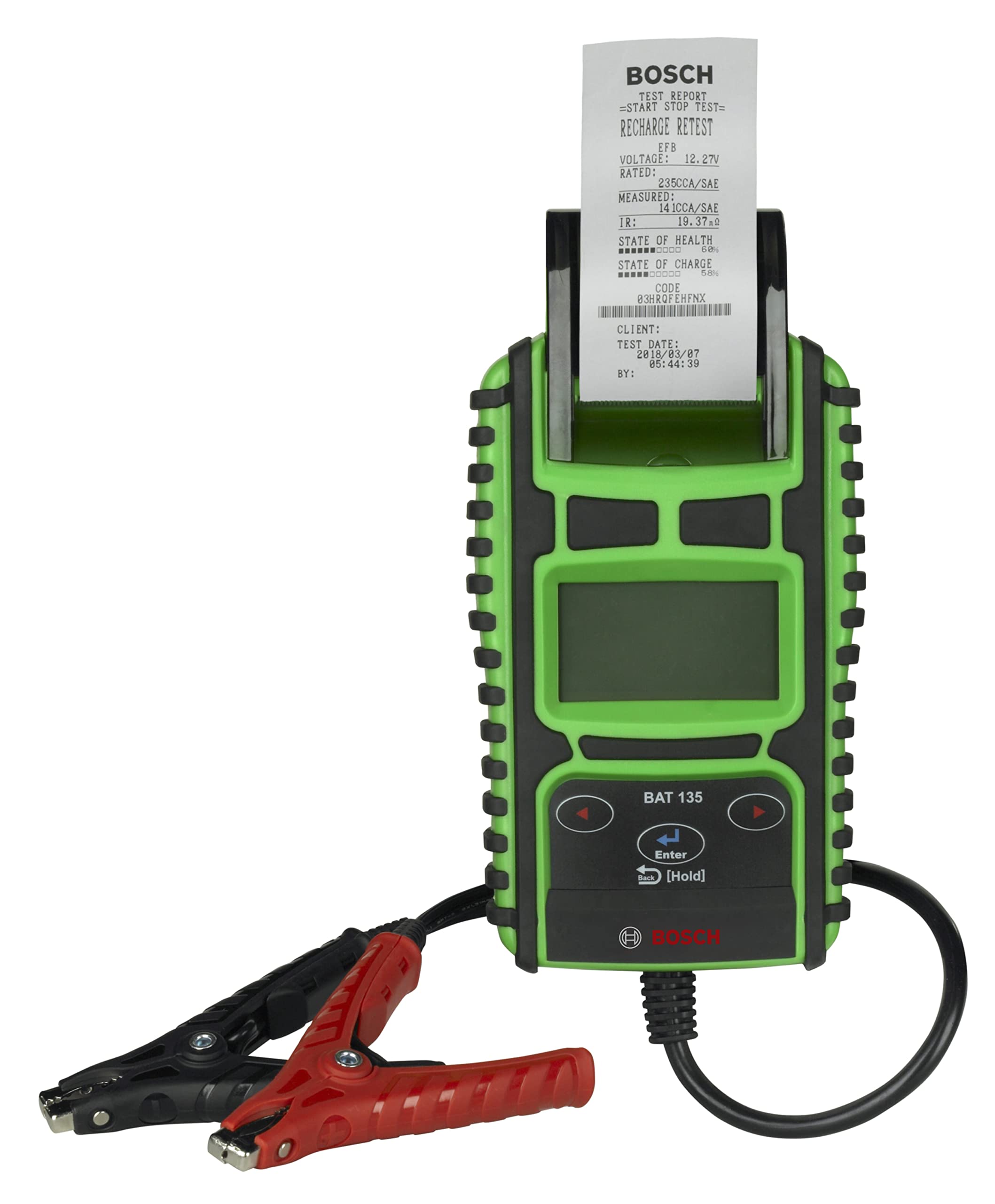 Bosch 1699200244 Bat 135 Battery and Charging System Tester with Integrated Prin