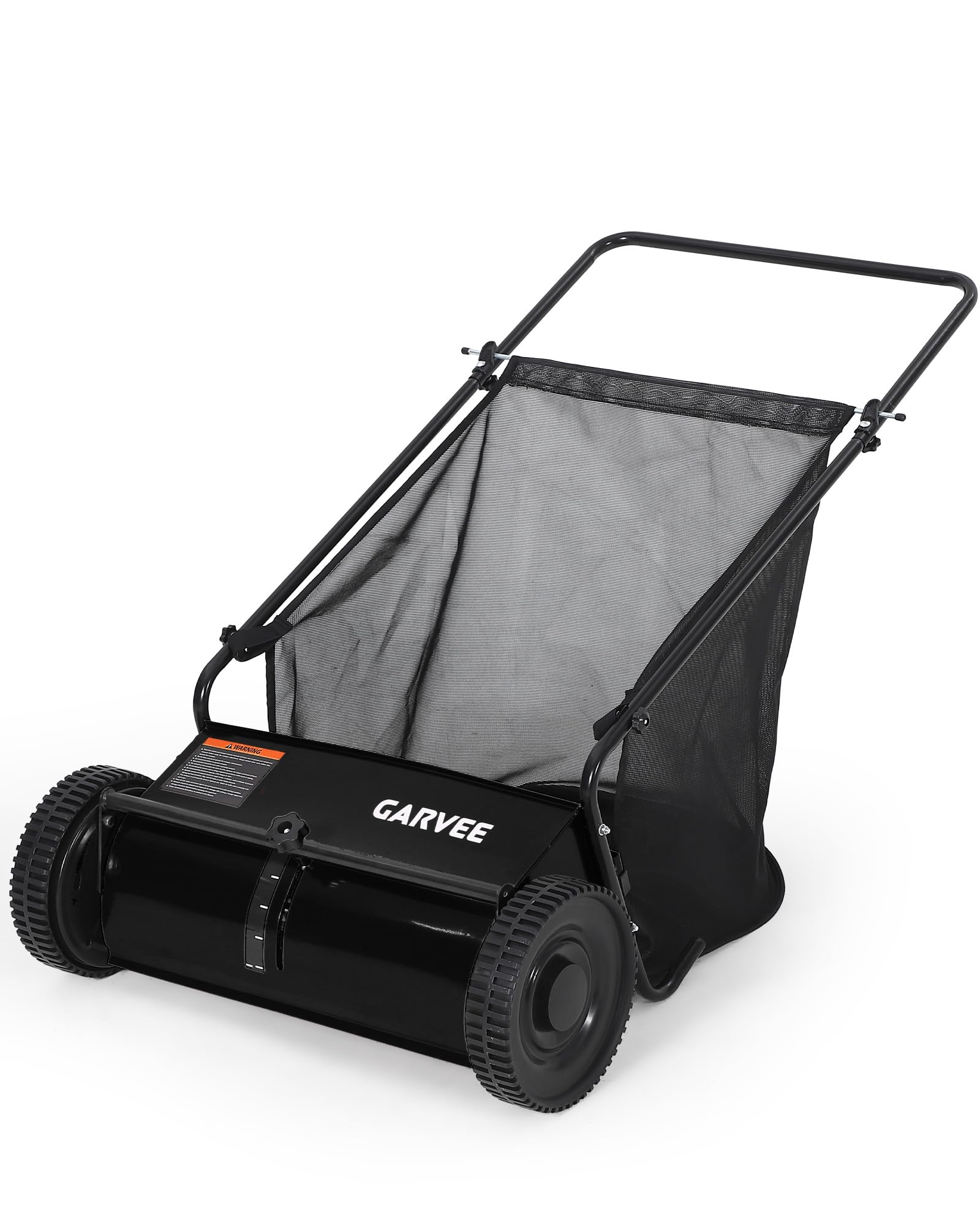 26" Push Lawn Sweeper, 7 Cu.Ft. Hopper Bag, Heavy Duty Yard Sweeper | 3 V-Shaped