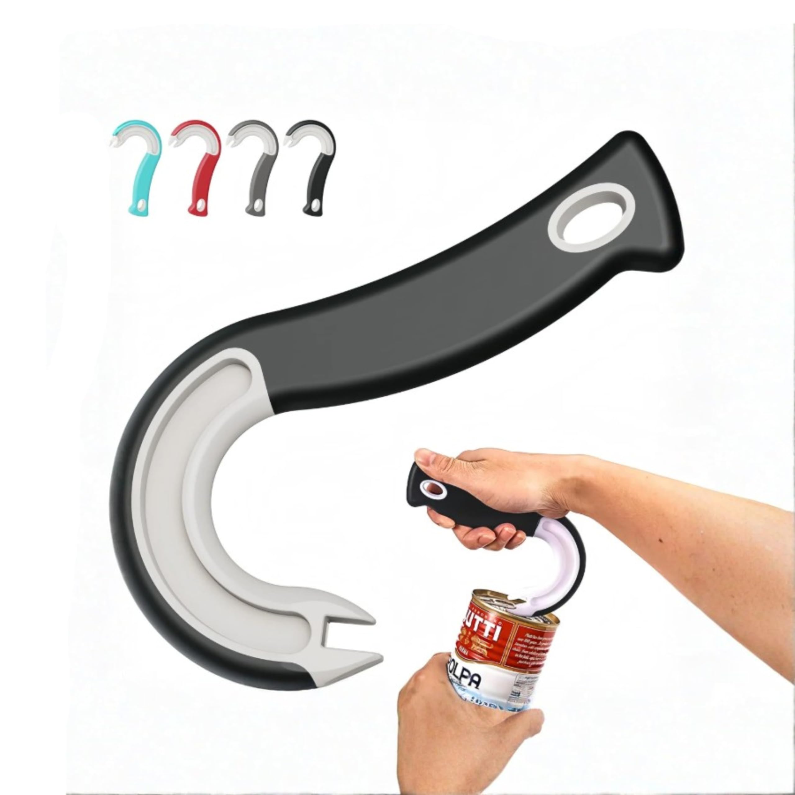 Easy-Grip Ring Pull Can Opener, for Soda and Food Cans Arthritis Aid with Non Sl