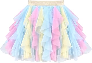 Sunny Fashion Girls Skirt Navy Blue Pearl Stars Sparkling Tutu Dancing Size 4-12