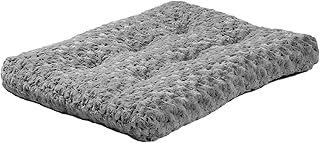 MidWest Homes for Pets Small QuietTime Deluxe Gray Ombré Swirl Plush Pet Bed, Machine Washable, Non-Skid Bottom, Soft Crate Mat for 61 cm Crates
