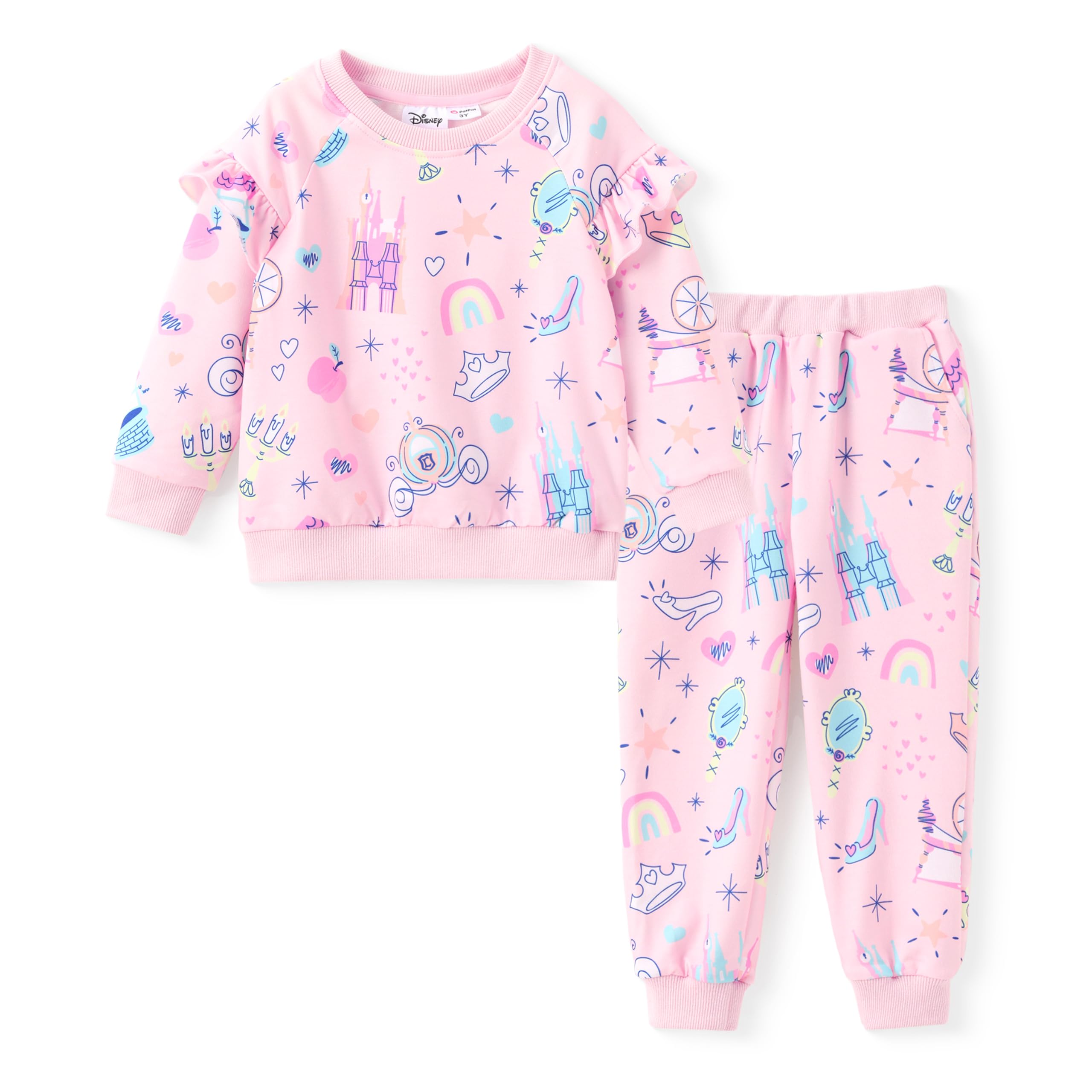 Disney Frozen Baby Girls Long Sleeve Shirt and Pocket Pants Set Autumn Casual Da