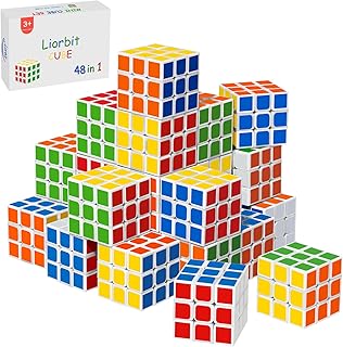 24 Pack Mini Puzzle Cubes Party Favors for Kids, 3x3 Mini Magic Cube | 1.18inch Puzzle School Prize Stress Relief Toys for Kids School Rewards, Party, Birthday, Christmas Stocking Goody Bag Filler