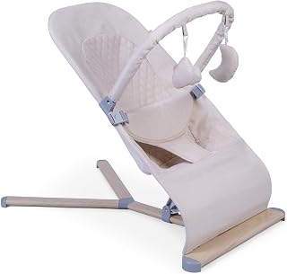 Red Kite Baya Bouncer - Ergonomic Self-Bouncing Adjustable Baby Bouncer with Toy Bar (Oatmeal)
