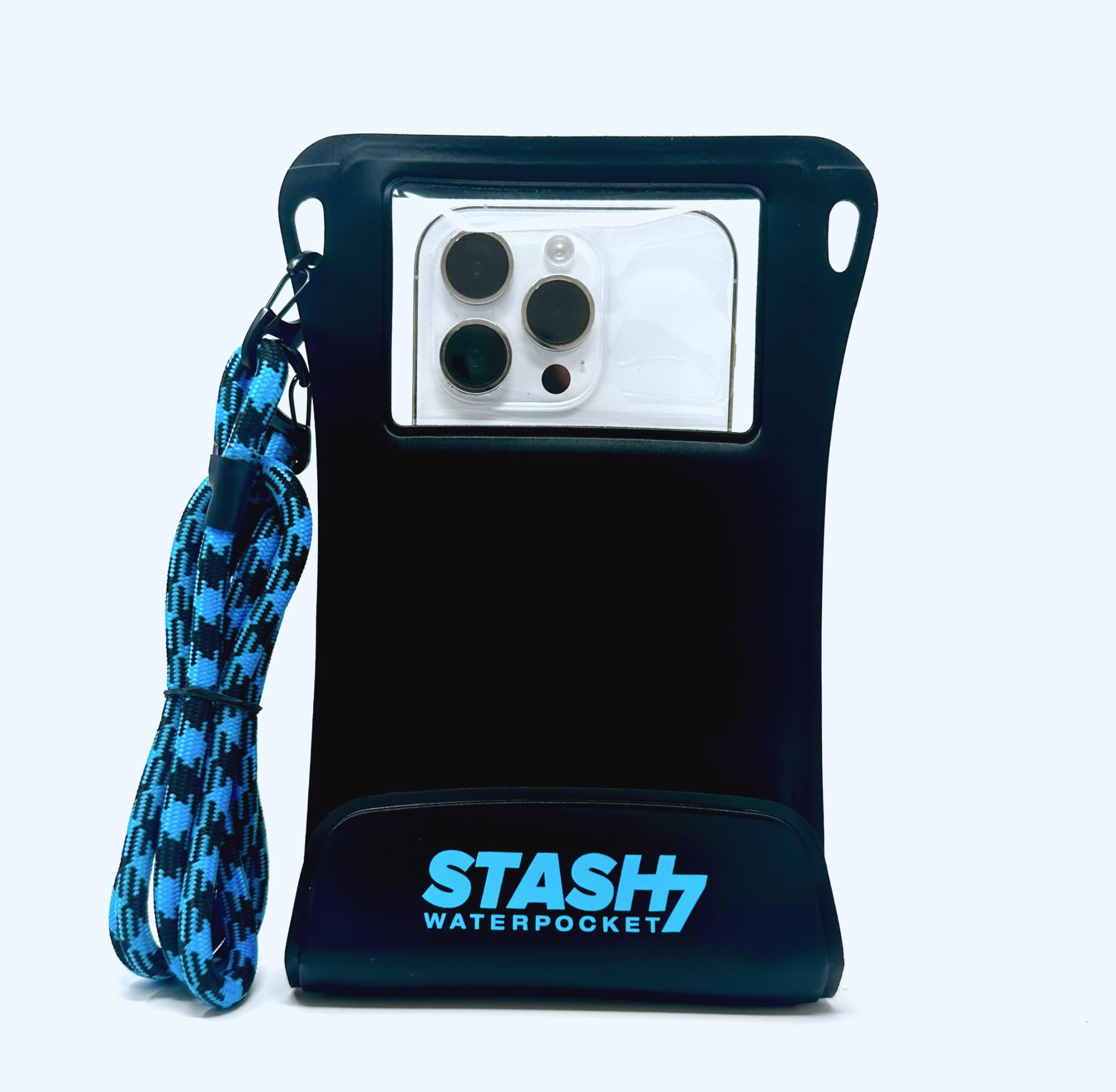Stash7 Waterproof Phone Pouch w/Long Lanyard | IPX8 Adventure Grade Cellphone Dr
