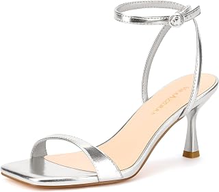 MIRAAZZURRA Strappy Kitten Heels for Women